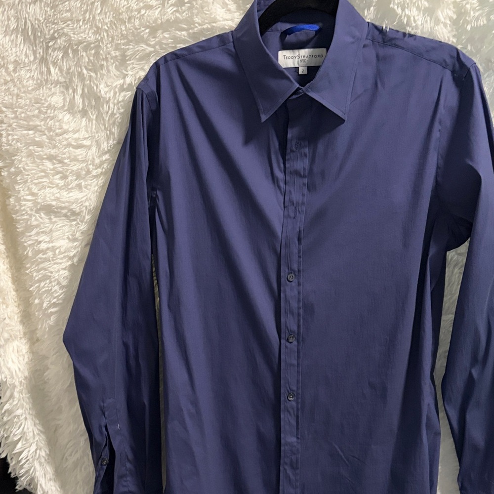 Men's Classic Blue Dress Shirt